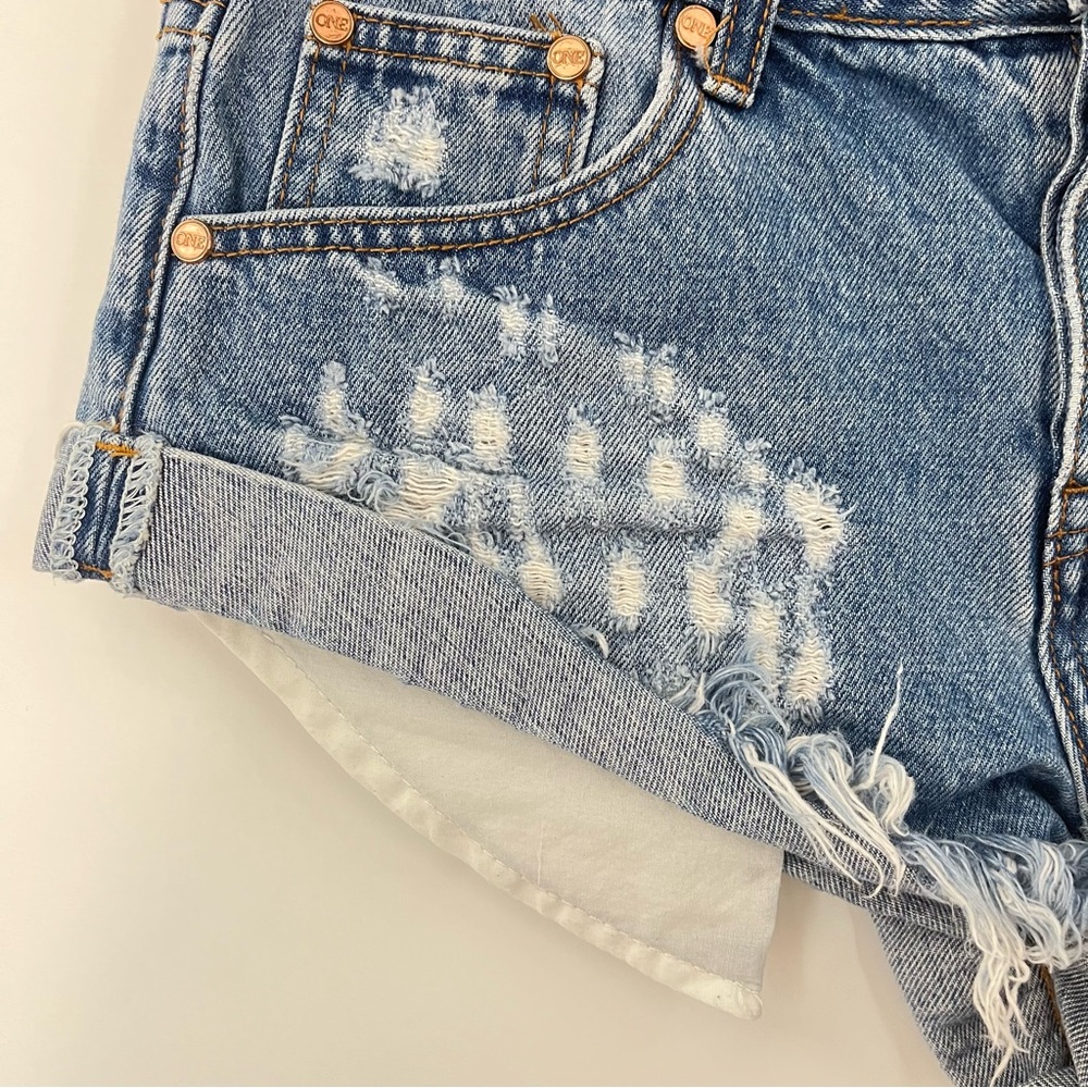 One Teaspoon Blue Jean Shorts - Picture 5 of 11